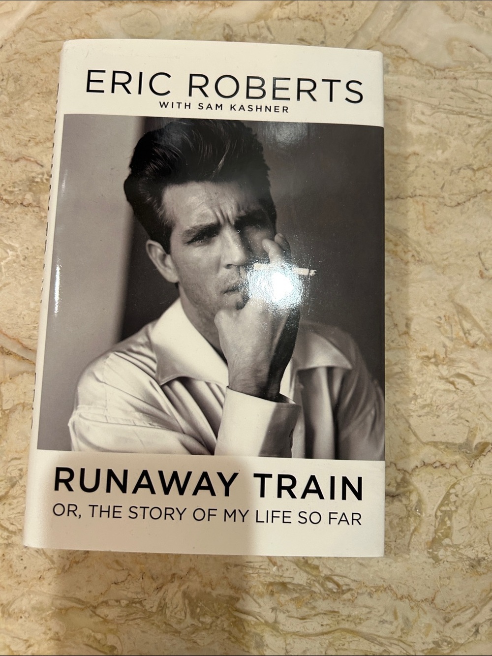 Eric Roberts "Runaway Train" Hardcover Book - Black & White Cover